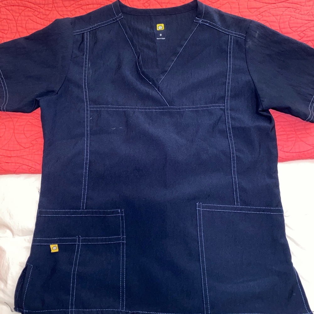 Navy Scrub Top